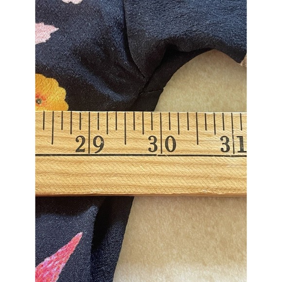 Adrienne Vittadini Women's 3X Black Floral Open Front Kimono Sleeve Oversized - Picture 7 of 8